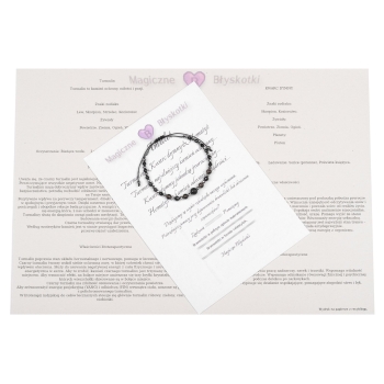 Bransoletka celebrytka czarny TURMALIN KWARC DYMNY HEMATYT ochrona i spokój